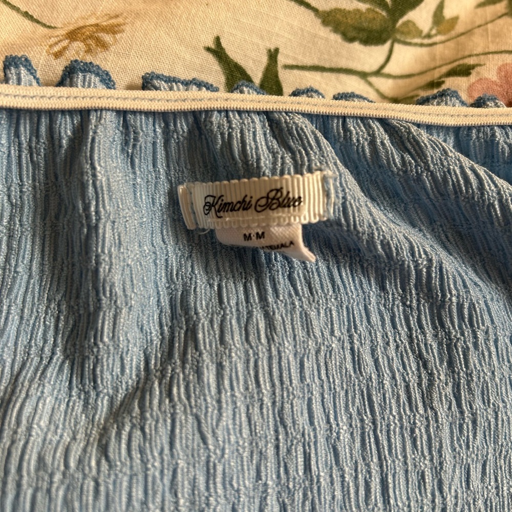 Kimchi Blue Ruffled Light Blue Blouse - Picture 2 of 3